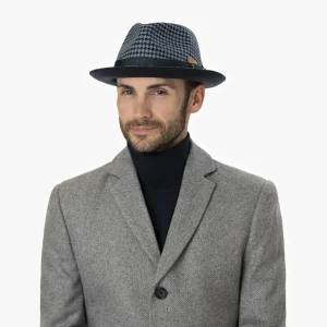 Alfonso DEste Houndstooth Fedora Wollhut By Alfonso D´Este 13